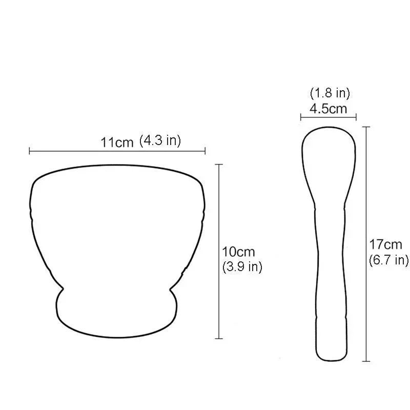 Resin Setmortar and Pestle Garlic Herb Spice