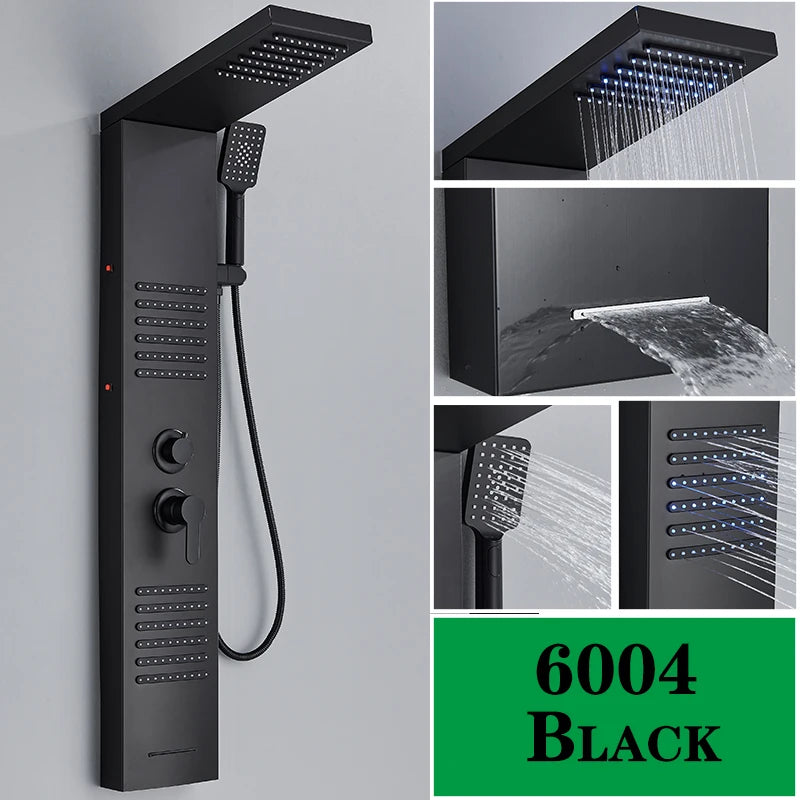 LED Shower Faucet Bathroom Rain Shower Panel