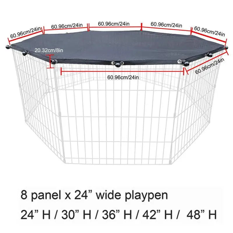 Covered Puppy Playpen for Outdoor and Indoor Activities
