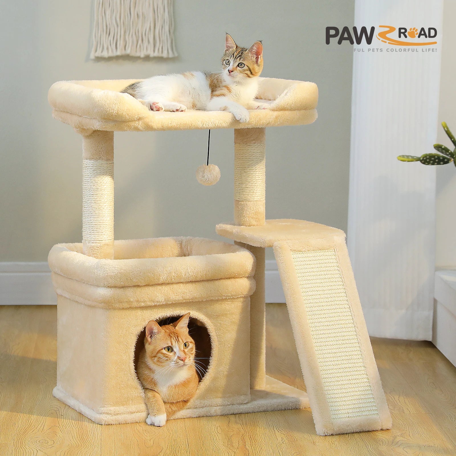 Small Cat Tree with Sisal Scratching Post