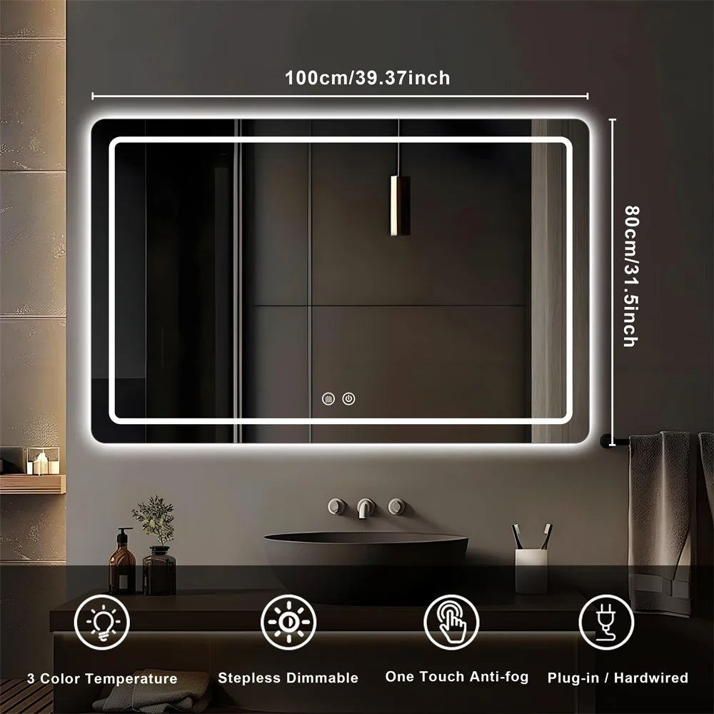 LED Bathroom Mirror Vanity  with Backlit Lights