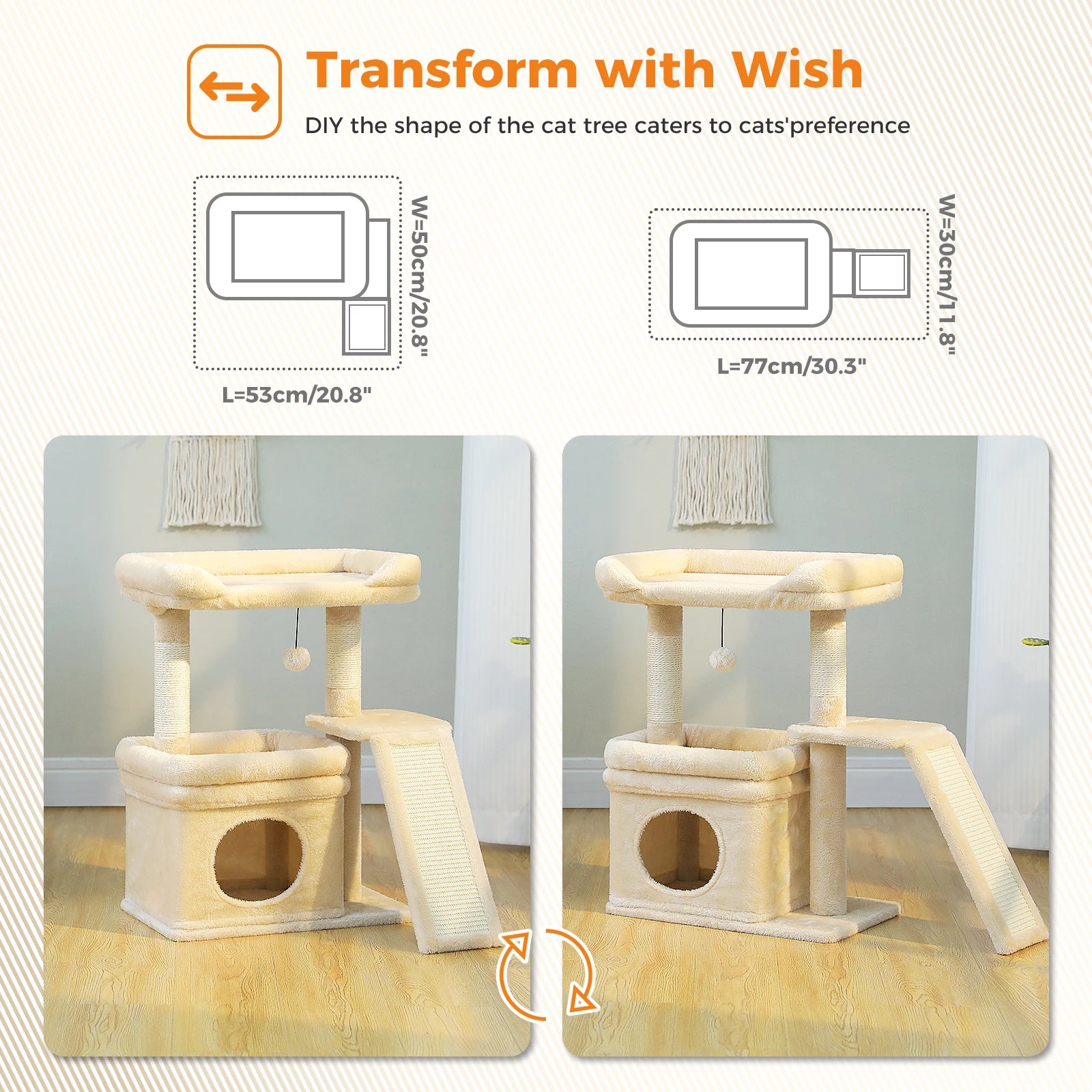 Small Cat Tree with Sisal Scratching Post