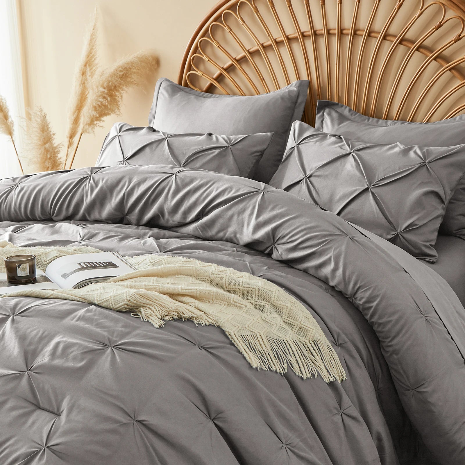 Bedding Set with Comforters, Sheets, and Pillowcases