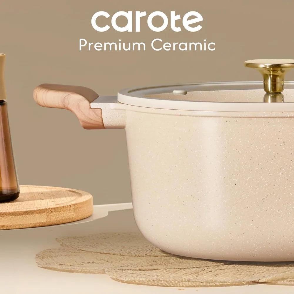 5 Qt Nonstick Ceramic Stock Pot with Lid