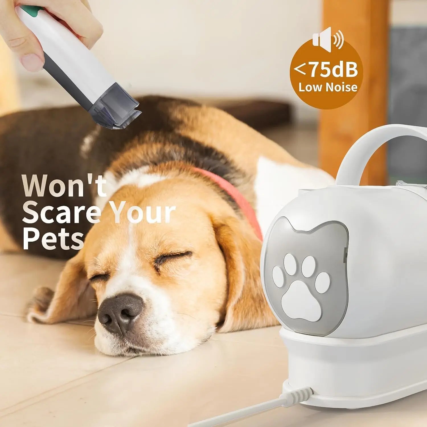 Pet Grooming Vacuum Kit with Clippers