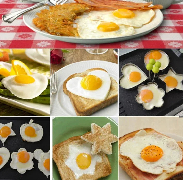 New Stainless Steel Fried Egg Mold Heart Pancake Maker