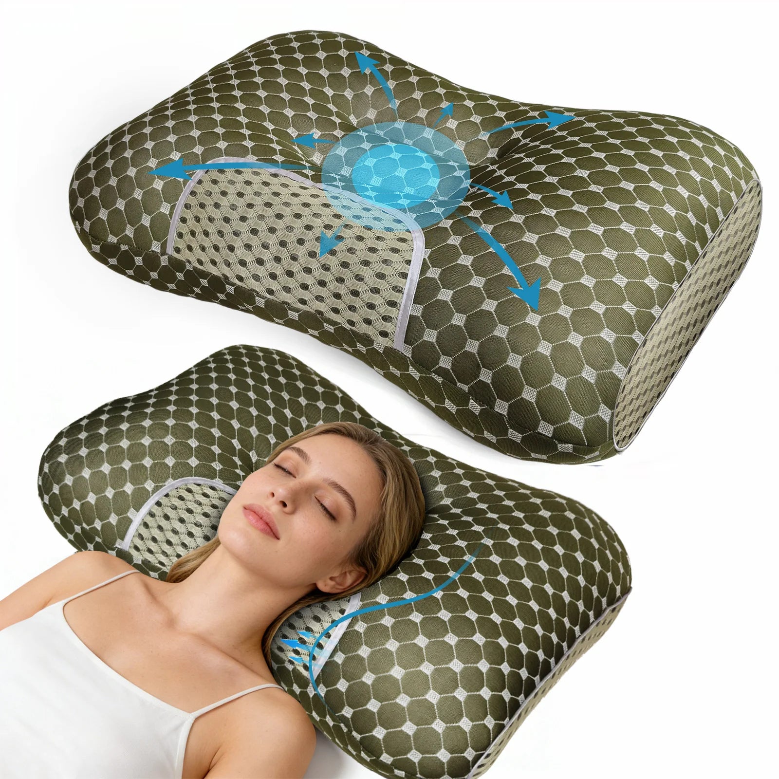 2-Pack Soft Knit Neck Massage Pillow