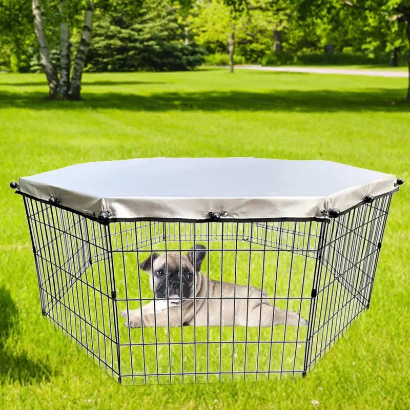 Covered Puppy Playpen for Outdoor and Indoor Activities