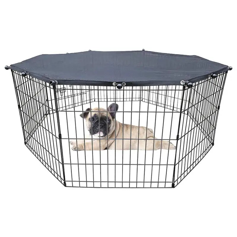 Covered Puppy Playpen for Outdoor and Indoor Activities