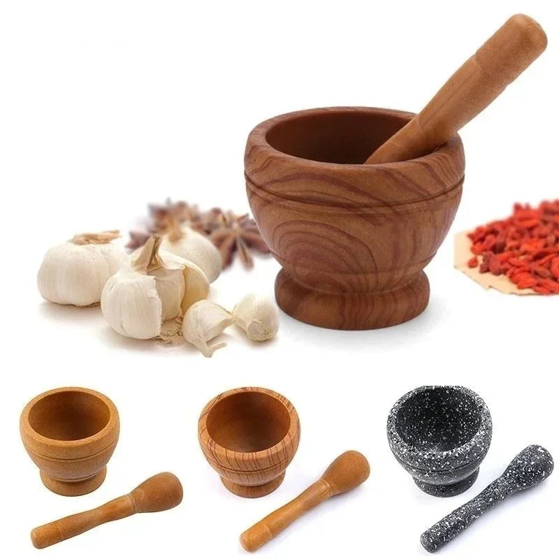 Resin Setmortar and Pestle Garlic Herb Spice