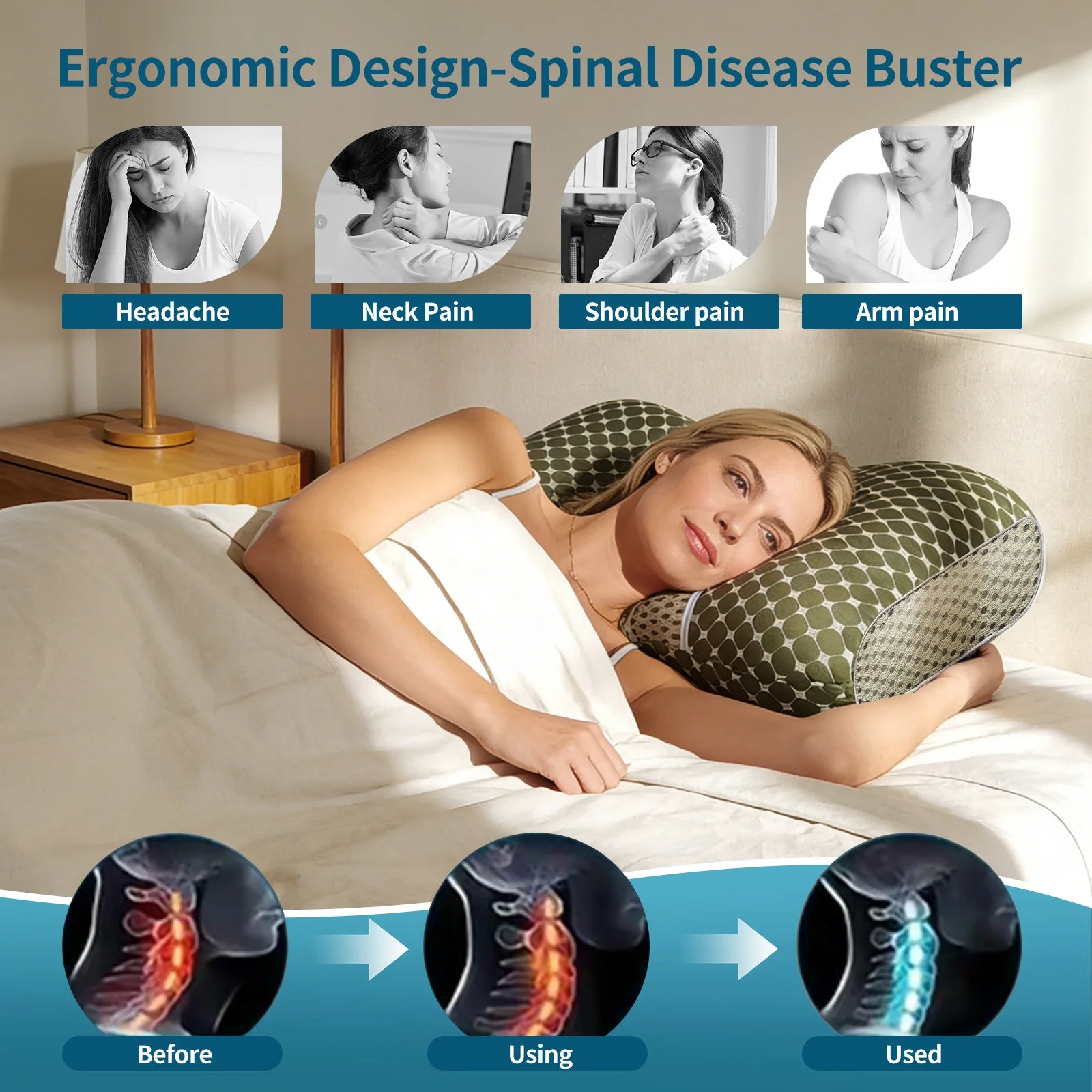 2-Pack Soft Knit Neck Massage Pillow