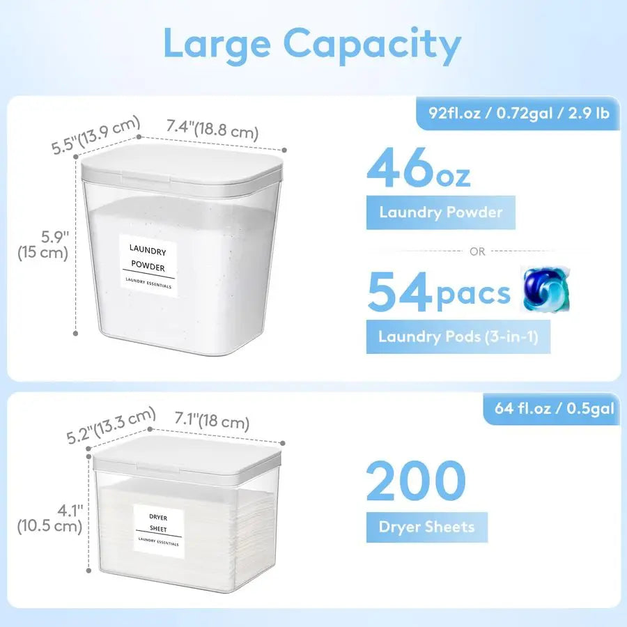 Laundry Pods Container with Popup Lid