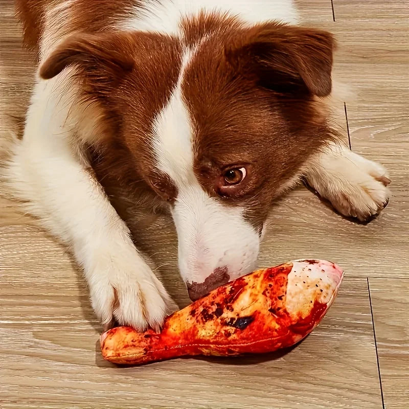 Realistic Chicken Leg Dog Chew Toy Durable Plush Teeth Cleaning for Small Medium Breeds Puppies Dental Health Pet Accessory