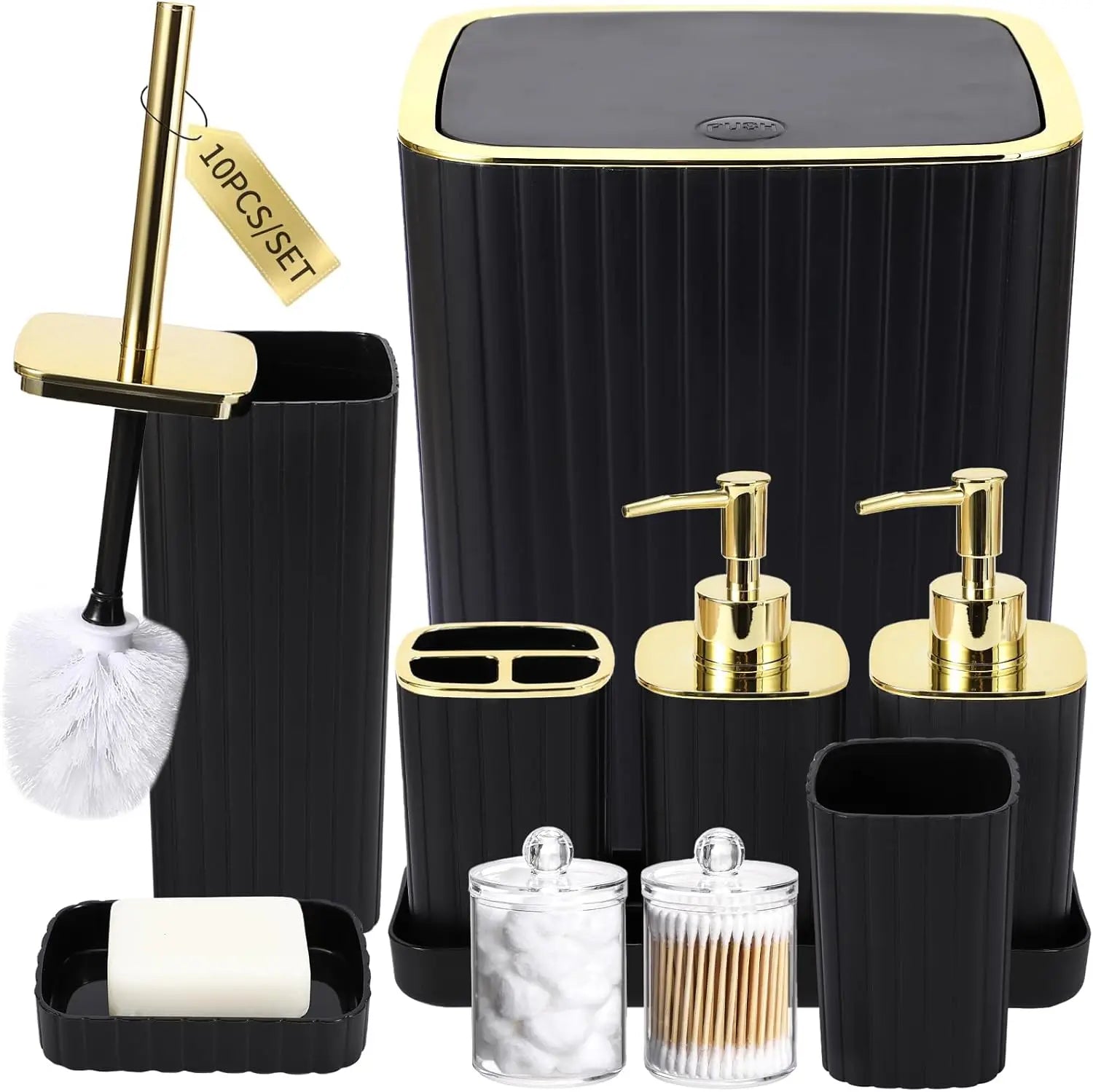 10-Piece Black Bathroom Set
