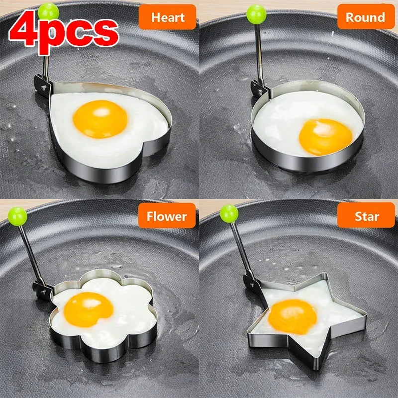New Stainless Steel Fried Egg Mold Heart Pancake Maker