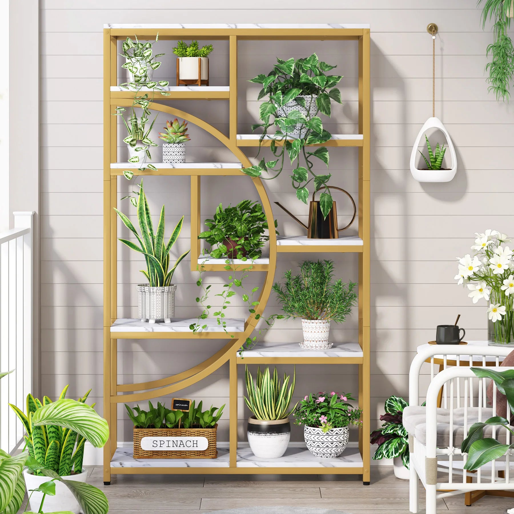Tribesigns Bookshelf Industrial 5 Tier Etagere Bookcase