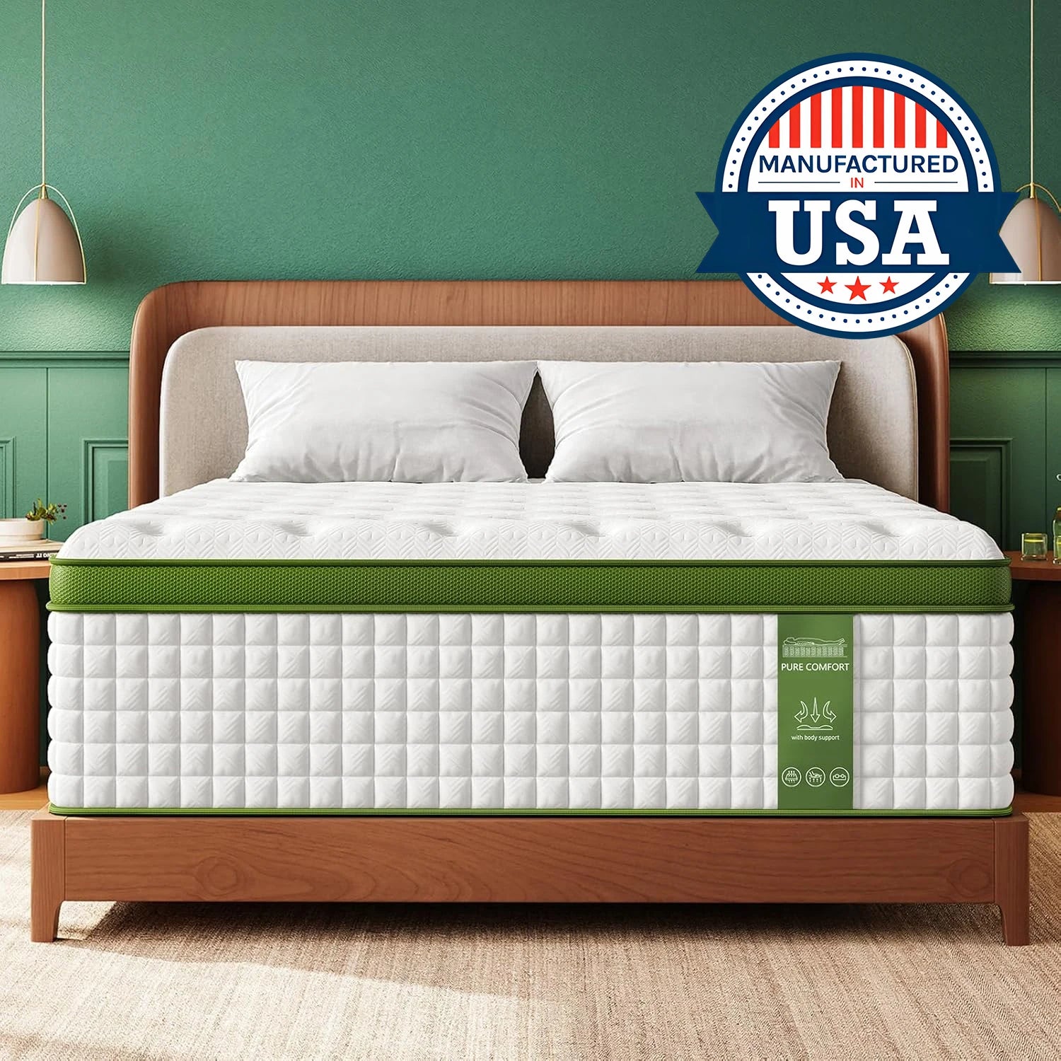 Hybrid Mattress Gel Memory Foam & Pocket Springs for Pressure Relief & Support