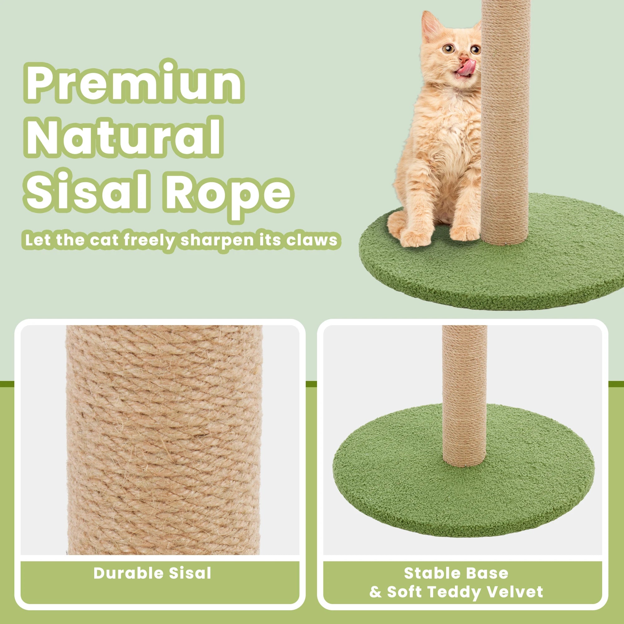 Cat Scratching Post with Dangling Ball