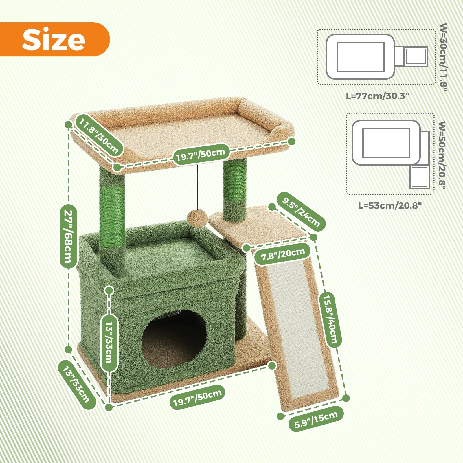 Small Cat Tree with Sisal Scratching Post