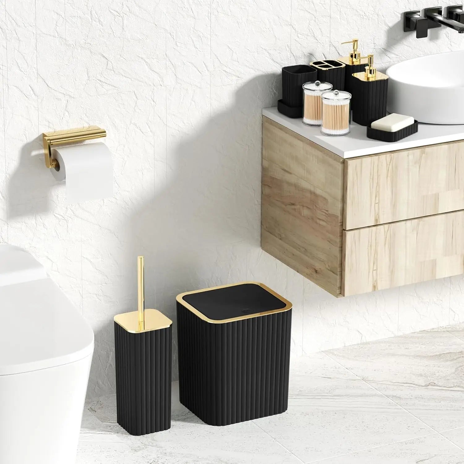 10-Piece Black Bathroom Set