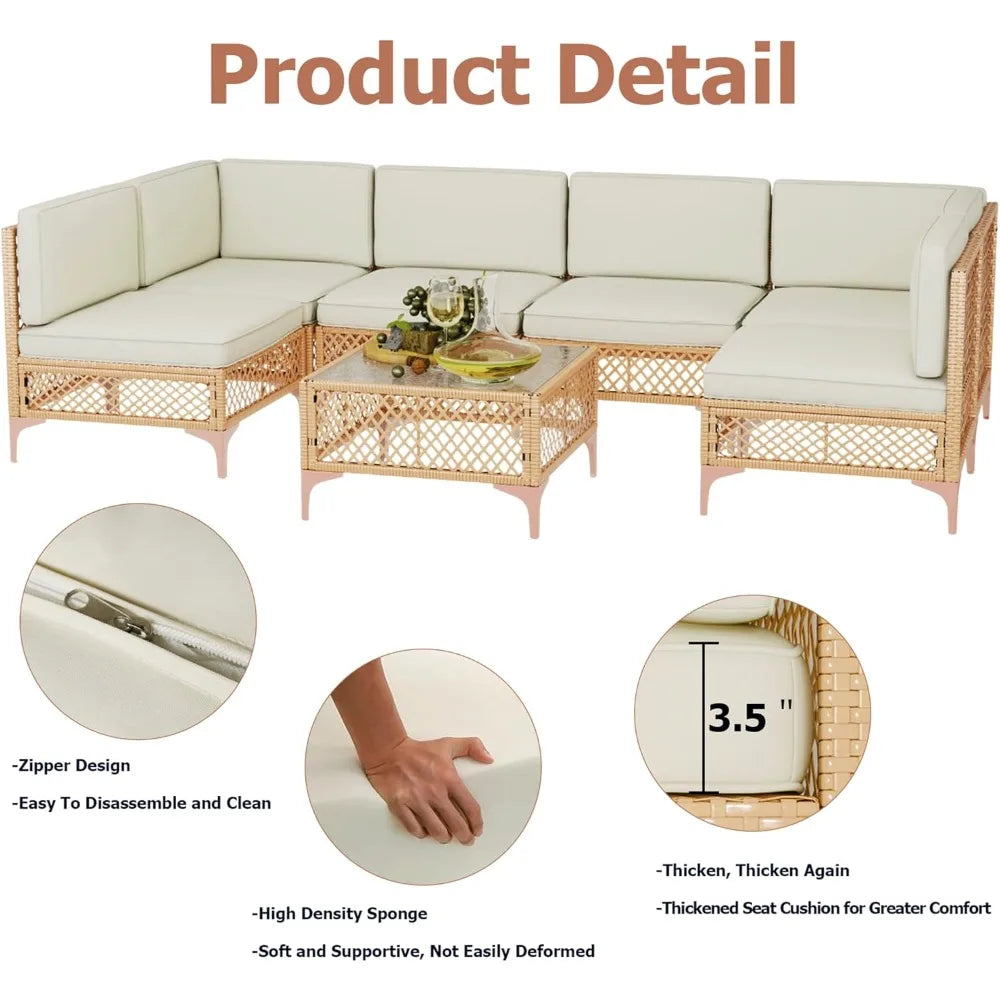 Wicker Outdoor Sectional Set