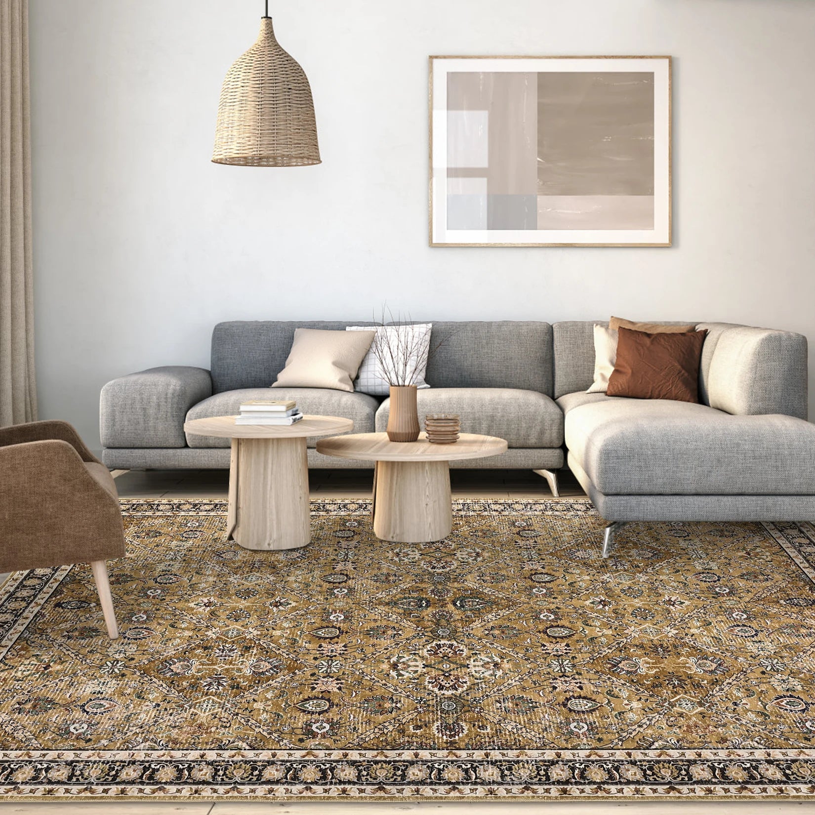 Non-Slip Living Room Accent Rug