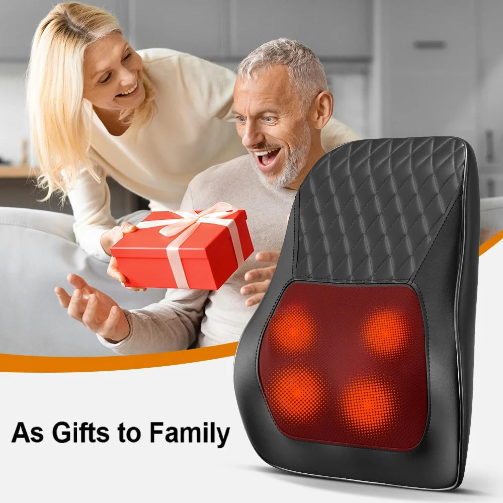 3D Heated-Kneading Massage Pillow