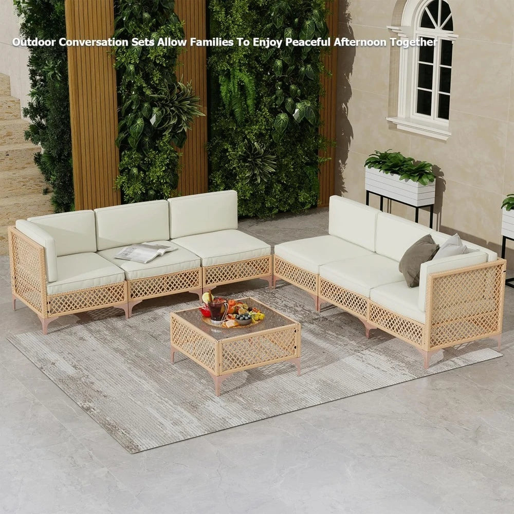 Wicker Outdoor Sectional Set