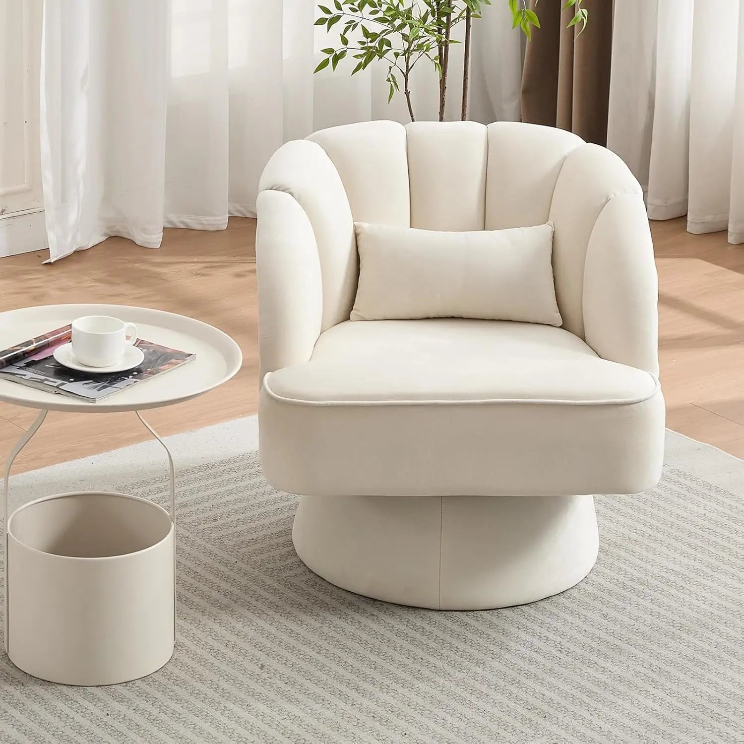 360° Swivel Barrel Accent Chair