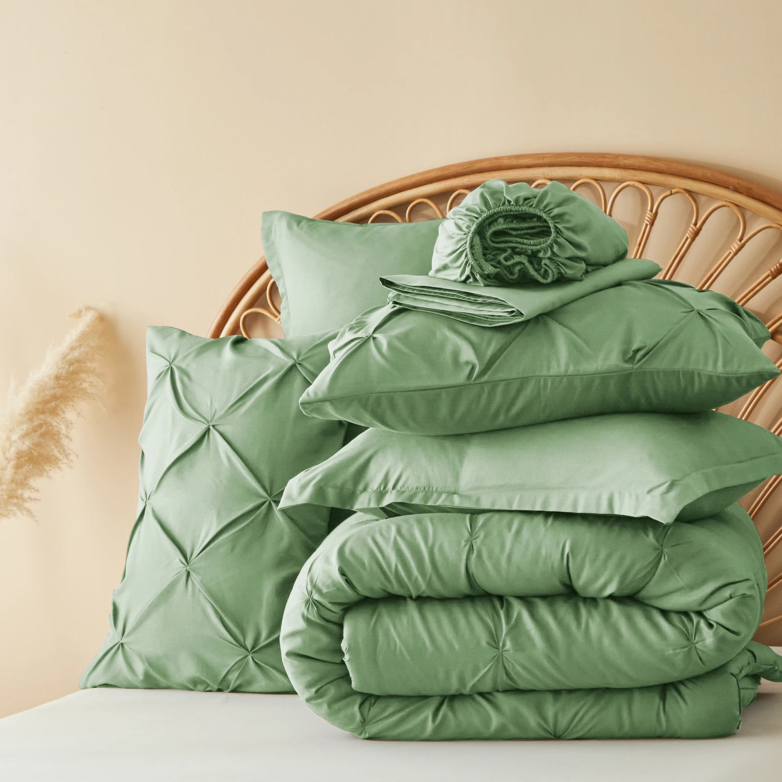 Bedding Set with Comforters, Sheets, and Pillowcases