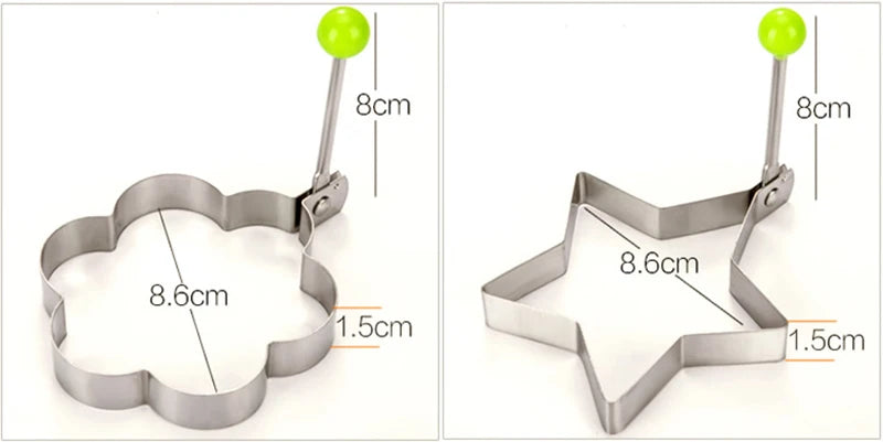 New Stainless Steel Fried Egg Mold Heart Pancake Maker