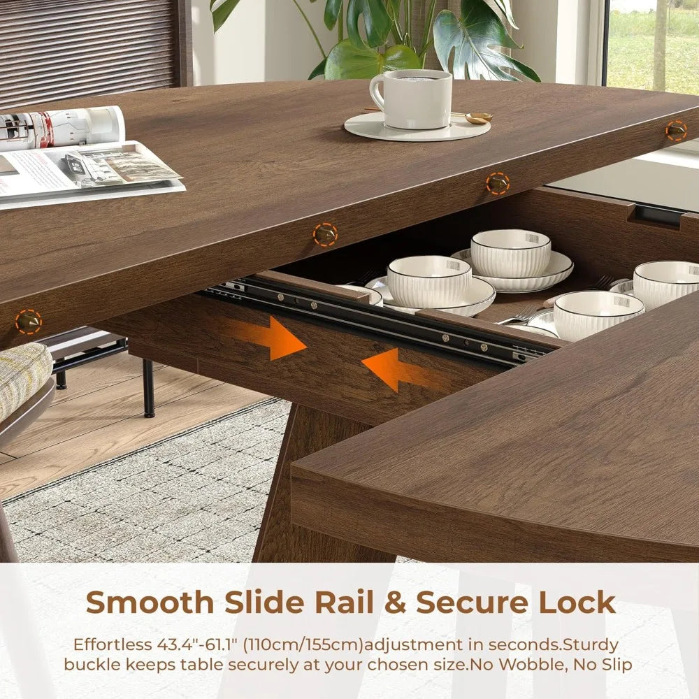 Extendable Round Dining Table