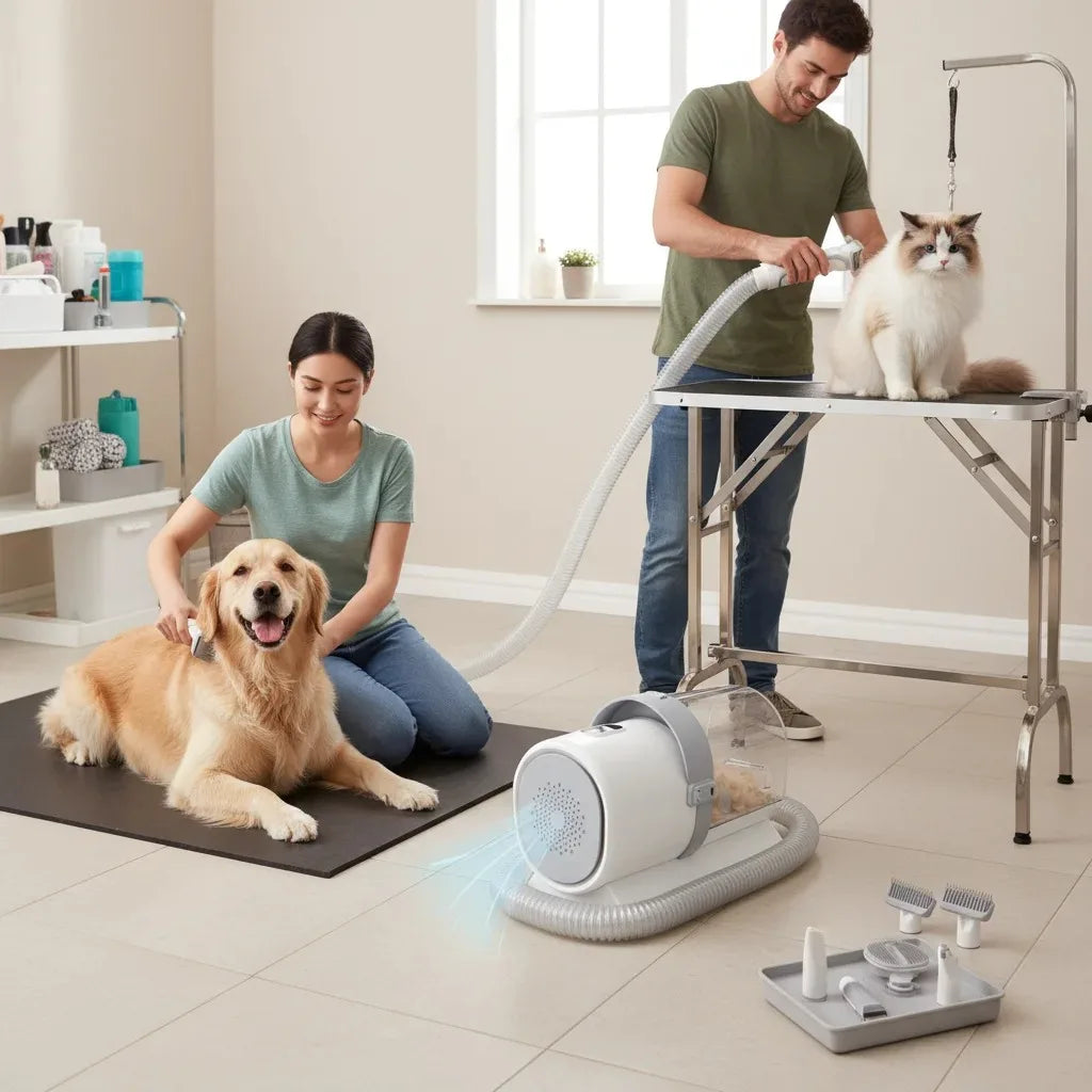 Pet Grooming Vacuum Kit with 2L Dust Cup