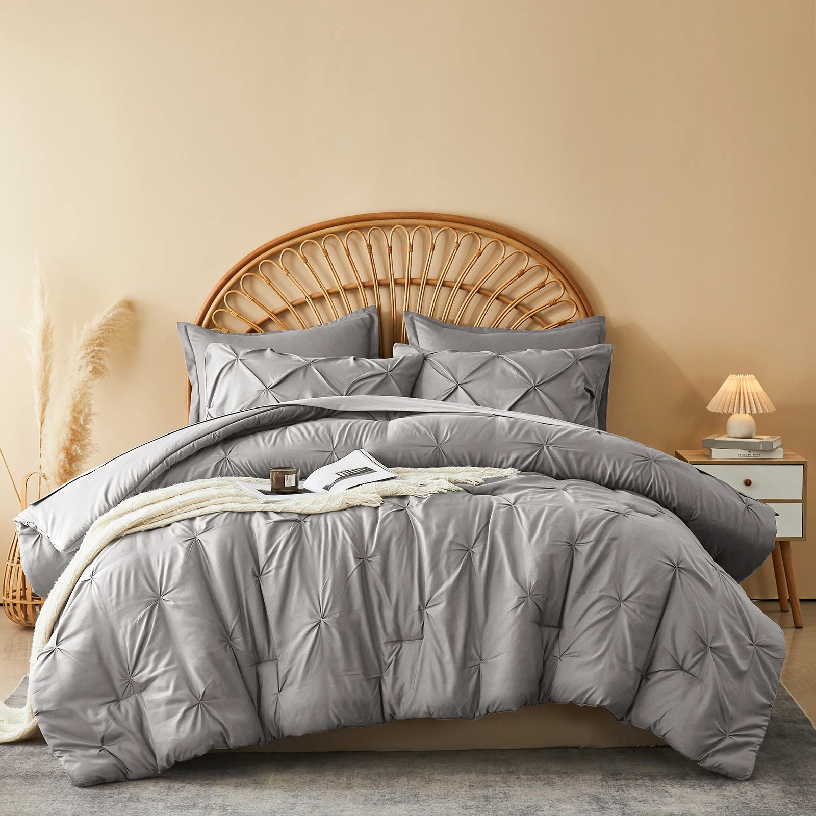 Bedding Set with Comforters, Sheets, and Pillowcases
