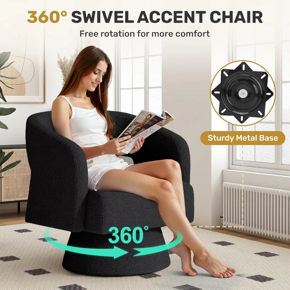 Modern Swivel Accent Chair Set of 2