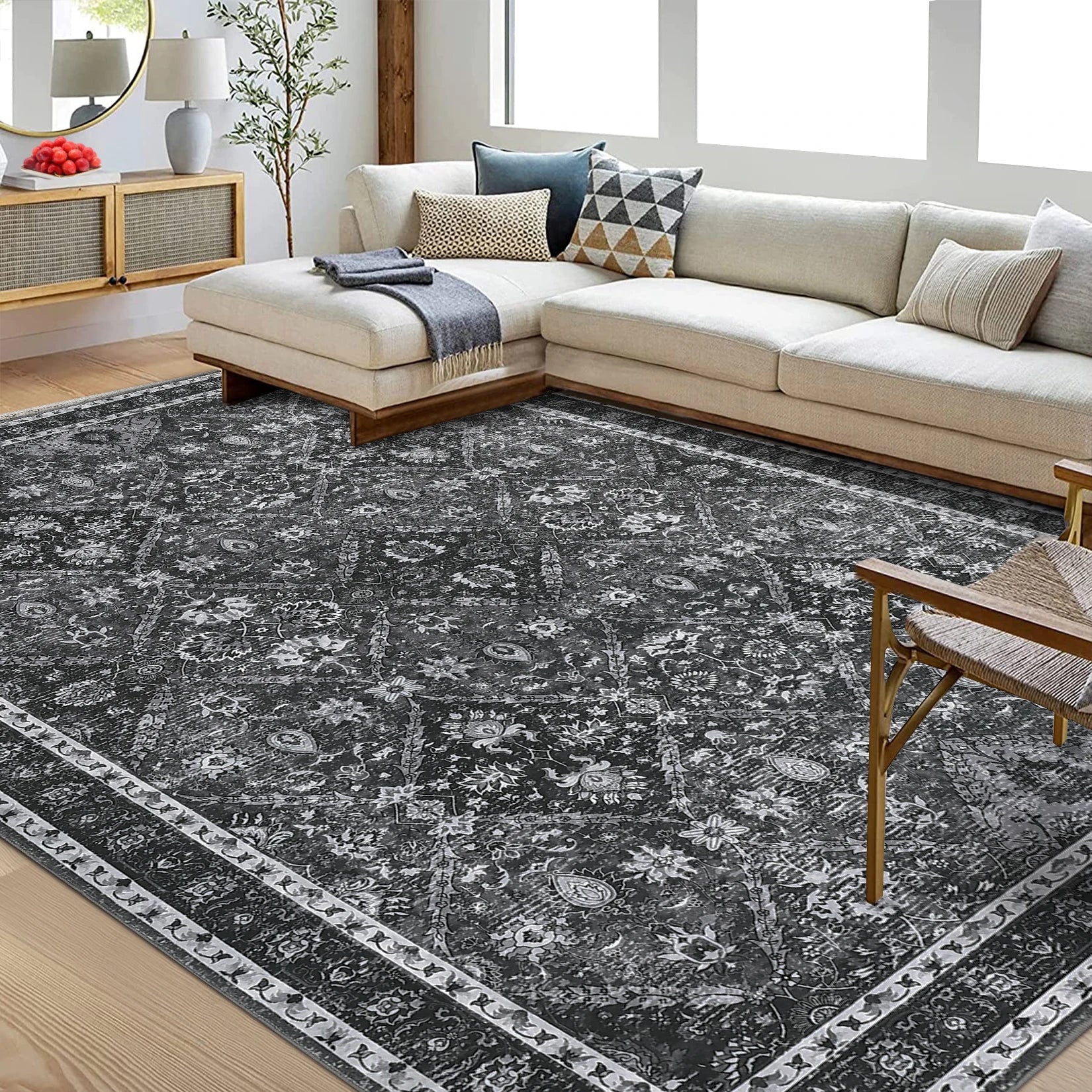 Non-Slip Living Room Accent Rug