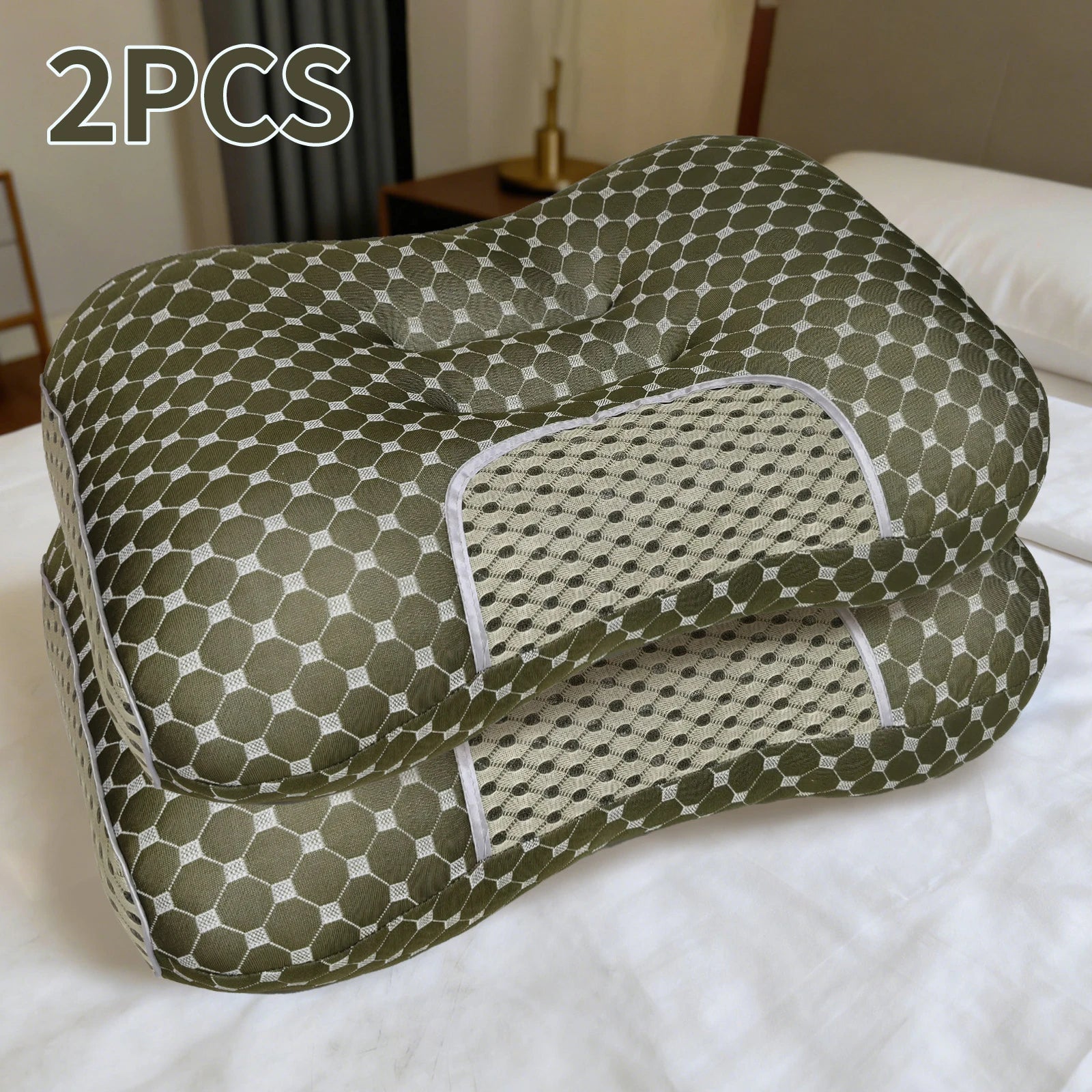 2-Pack Soft Knit Neck Massage Pillow