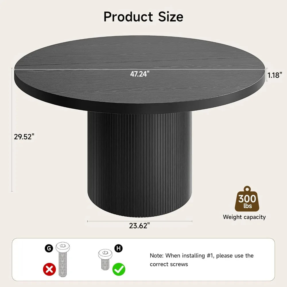 47 Inch Round Dining Table