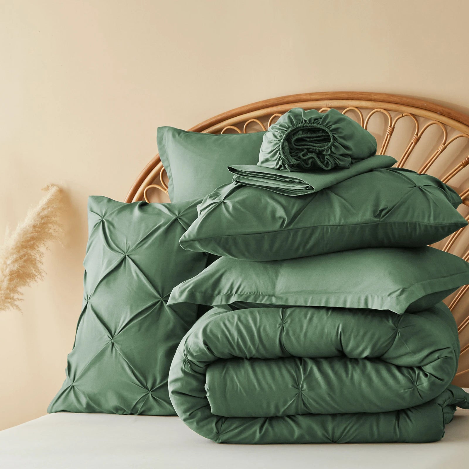 Bedding Set with Comforters, Sheets, and Pillowcases