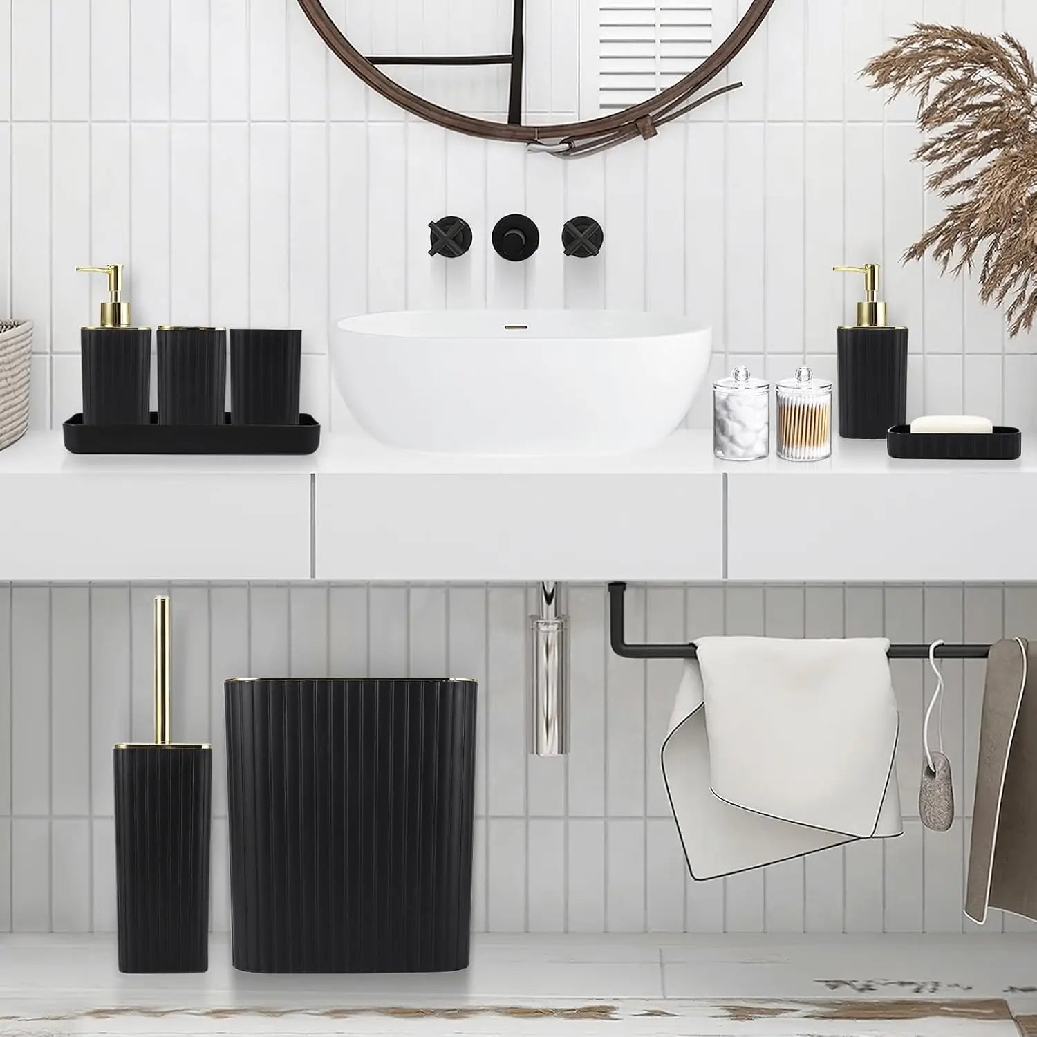 10-Piece Black Bathroom Set