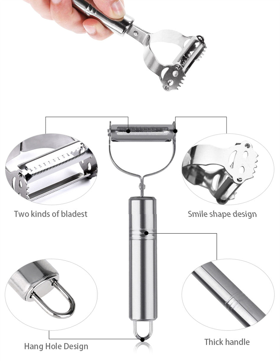 High Quality Stainless Steel Potato Cucumber Carrot Julienne Peeler