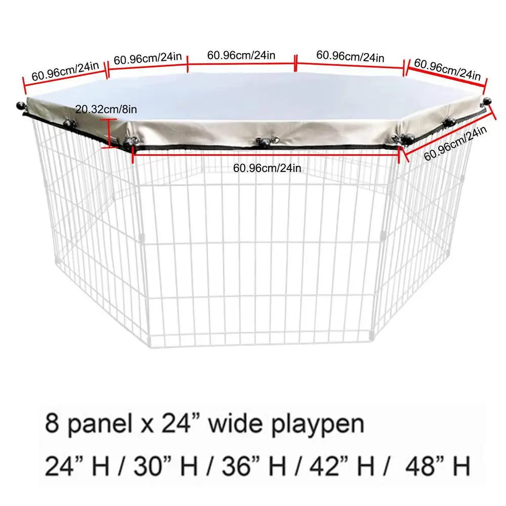 Covered Puppy Playpen for Outdoor and Indoor Activities