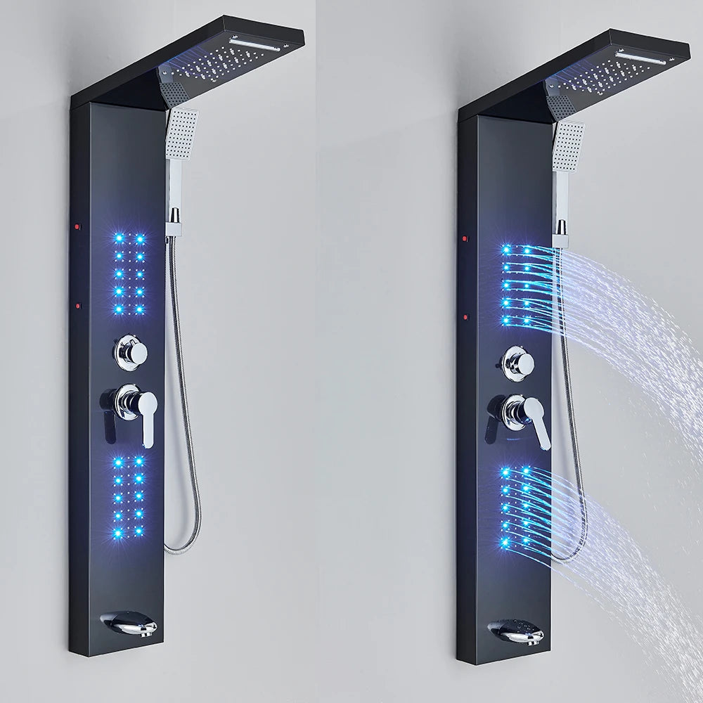 LED Shower Faucet Bathroom Rain Shower Panel