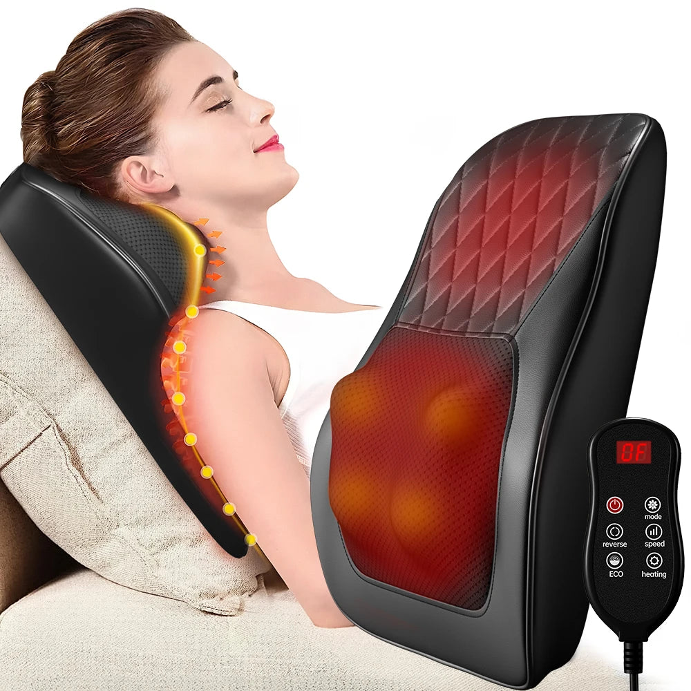 3D Heated-Kneading Massage Pillow