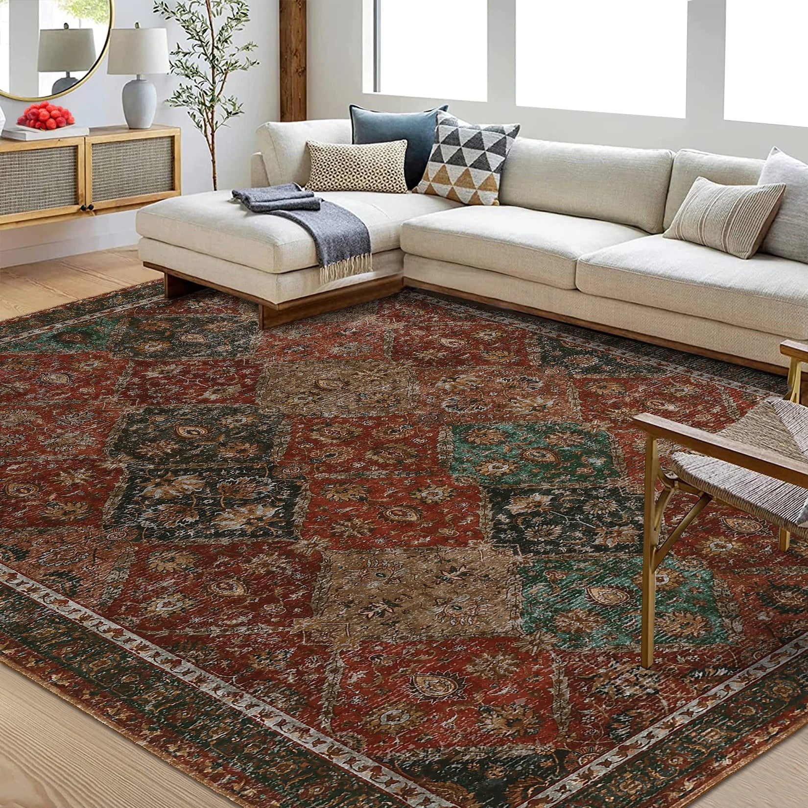 Non-Slip Living Room Accent Rug