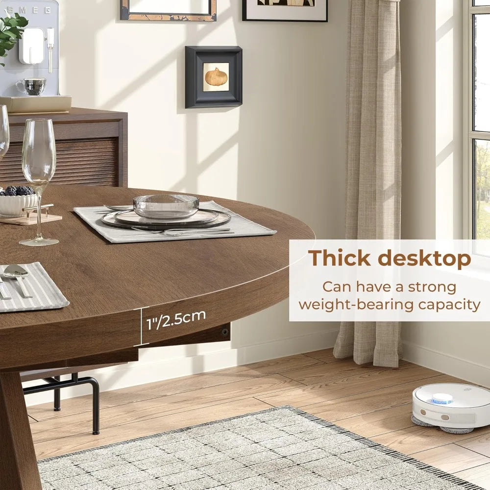 Extendable Round Dining Table