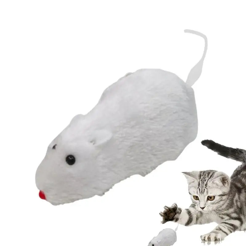 Fun Mouse and Interactive Plush Wind-Up Cat Toy